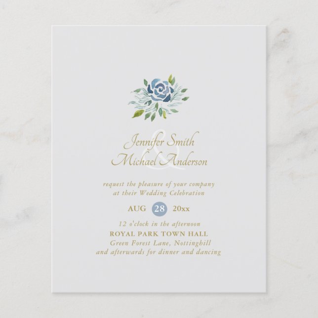 HAUSHALTSMITTEL blauer Sage Blumenstrauß Hochzeit (Vorderseite)