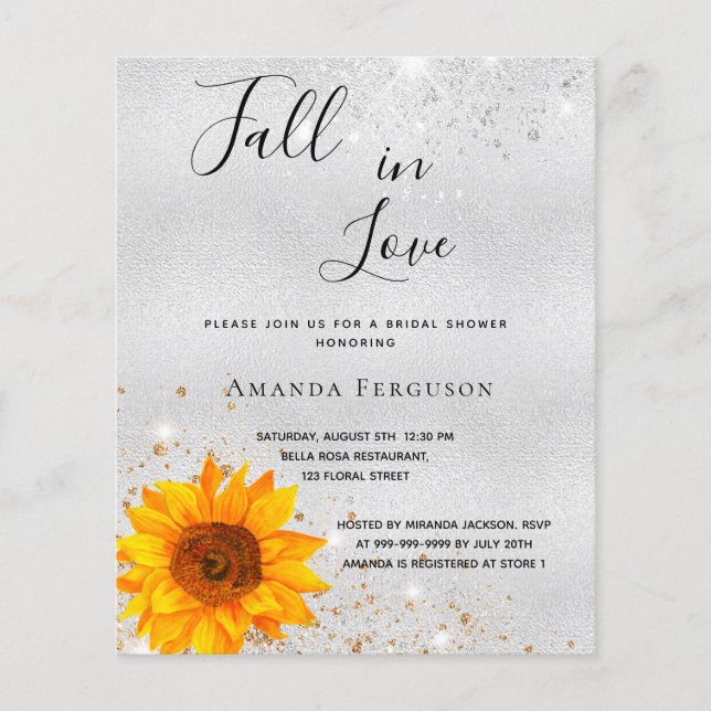 Haushaltsmittel Brautparty Sonnenblumenfallen (Vorderseite)