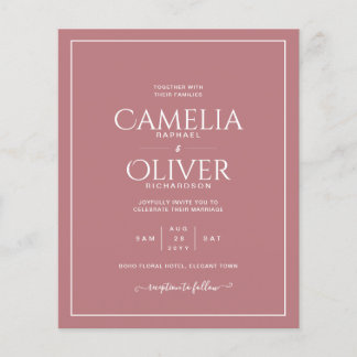 HAUSHALTSMITTEL Dusty Rose MONOCHROME Hochzeit Fly Flyer