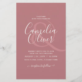HAUSHALTSMITTEL Dusty Rose MONOCHROME Hochzeit Flyer
