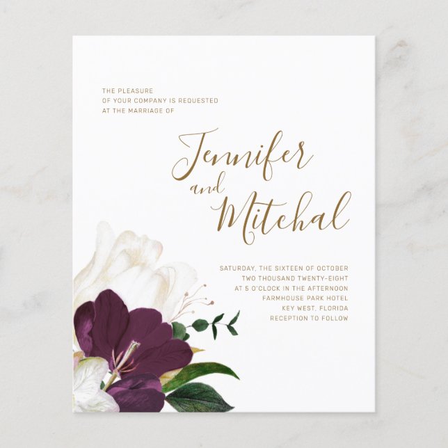 HAUSHALTSMITTEL Einladung zur Hochzeit von White & (Vorderseite)