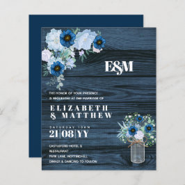 HAUSHALTSMITTEL Einladungen zu Blauen Blumenhochze