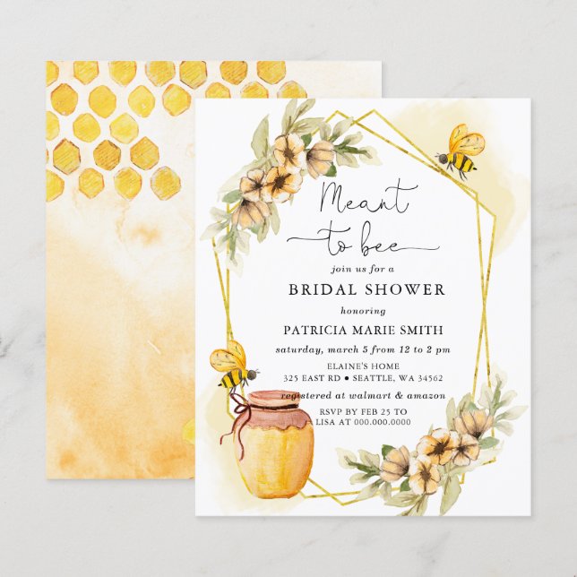 Haushaltsmittel für Honigbienen-Brautparty (Vorne/Hinten)