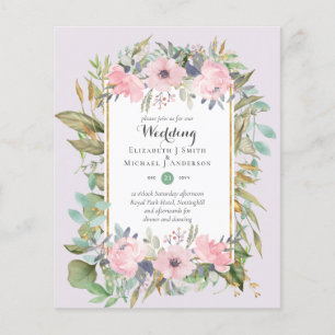HAUSHALTSMITTEL - Rosa Blumenzwiebeleinladungen Flyer