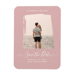 HAUSHALTSMITTEL Rose FOTO Save the Date Monochrome Magnet