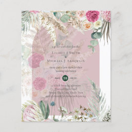 HAUSHALTSMITTEL Rose Pampas Grass Wedding Flyer