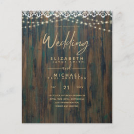 HAUSHALTSMITTEL RUSTISCHES HOLZLICHT LACE Wedding  Flyer