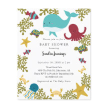 Haushaltsmittel unter der Sea Baby Shower Niedlich