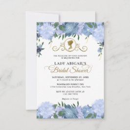 HAUSHALTSMITTEL Viktorianisches Brautparty mit bla Mitteilungskarte