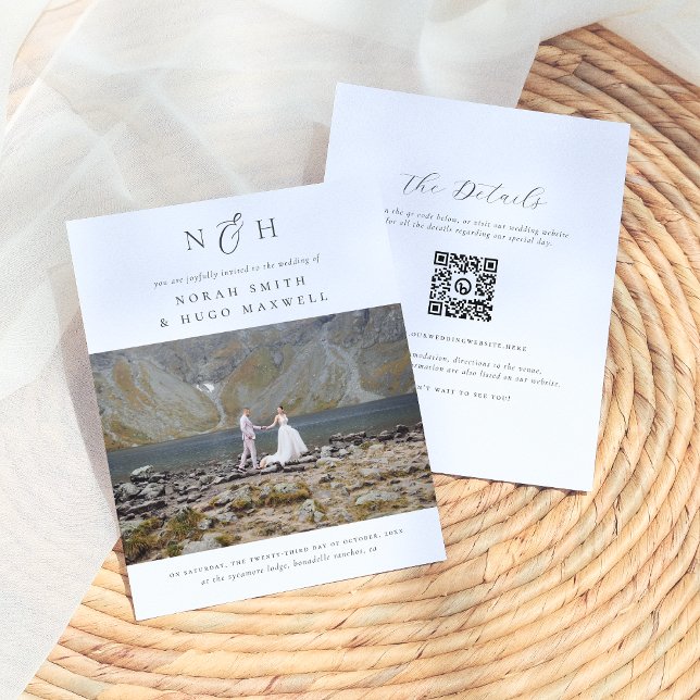 Haushaltsmonogramm in einem QR-Code-Foto Hochzeit (Von Creator hochgeladen)