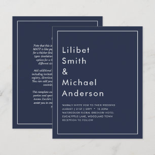 HAUSHALTSNavy Blue Monochrome WEDING