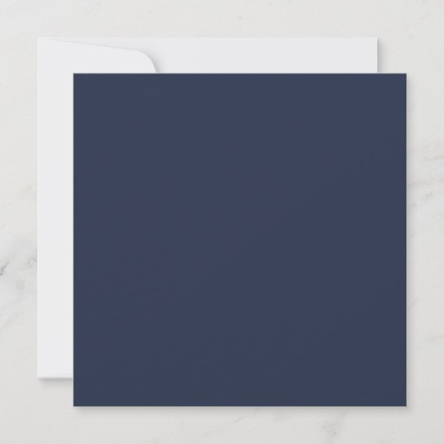HAUSHALTSNavy Blue Monochrome WEDING Einladung (Vorderseite)
