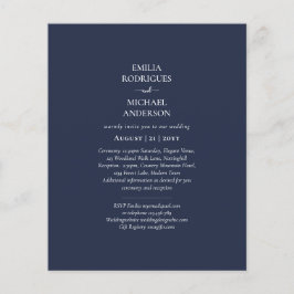 HAUSHALTSNavy Blue Monochrome WEDING Flyer