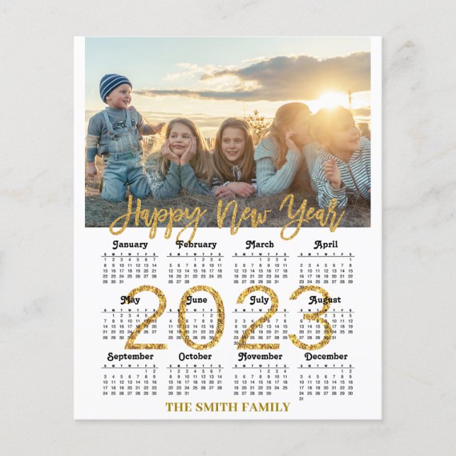 HAUSHALTSPLAN 2023 Kalender Modern Family Foto Car Flyer (Vorne)