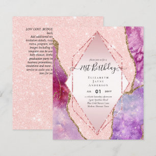 HAUSHALTSPLAN 21. Geburtstag Glittery AGATE Sparkl