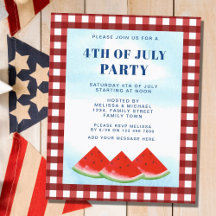 Haushaltsplan 4. Juli Party Einladung