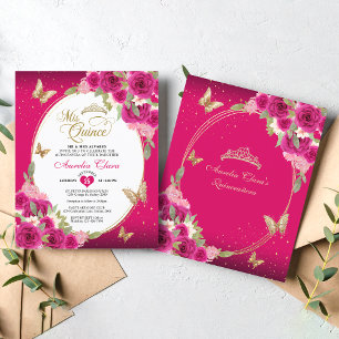 HAUSHALTSPLAN Floral Pink Gold Schmetterling Mis Q