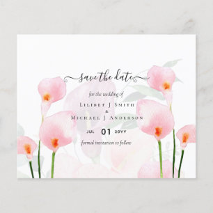 HAUSHALTSPLAN Rosa Calla Lily Wedding Rett Date QR Flyer