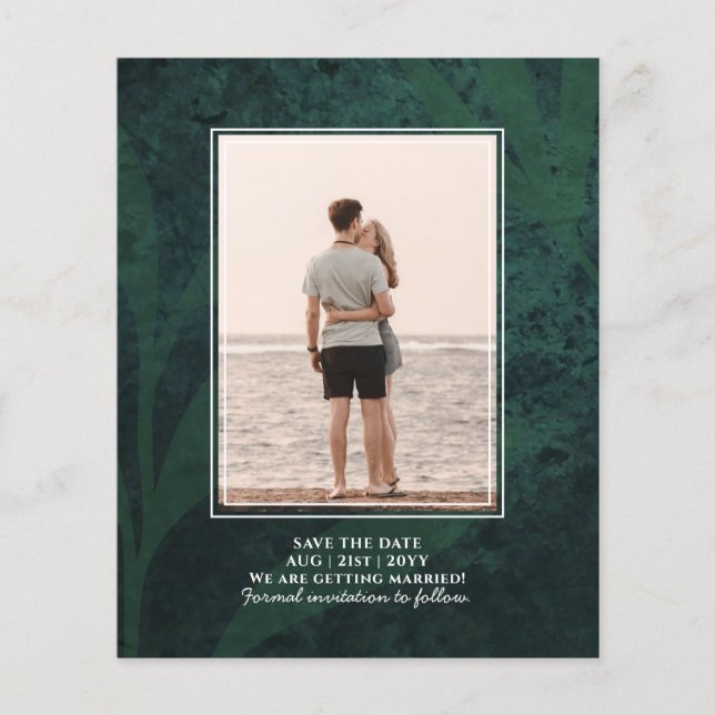 HAUSHALTSPLAN - Rustikale Smaragdgrüne Hochzeit Flyer (Vorne)