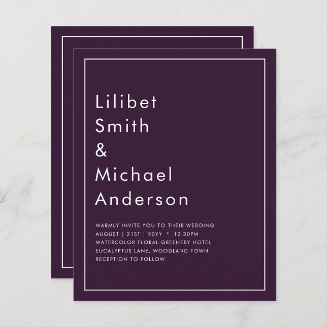 HAUSHALTSPLATZ - LILA Monochrome (Vorne/Hinten)