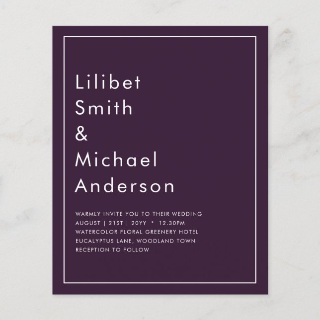 HAUSHALTSPLATZ - LILA Monochrome Flyer (Vorne)