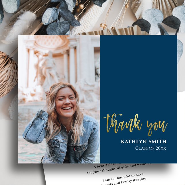 HAUSHALTSPOLITIK Modernes Foto Grad Dankeschön Kar Flyer (Von Creator hochgeladen)