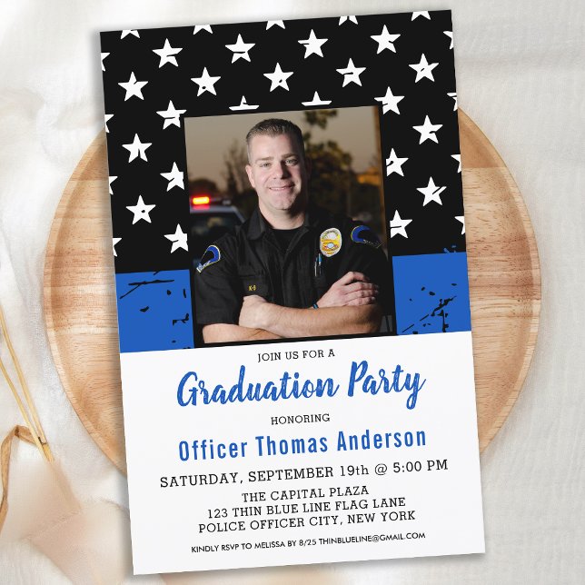 Haushaltspolizei Thin Blue Line Foto Abschluss Inv (Von Creator hochgeladen)