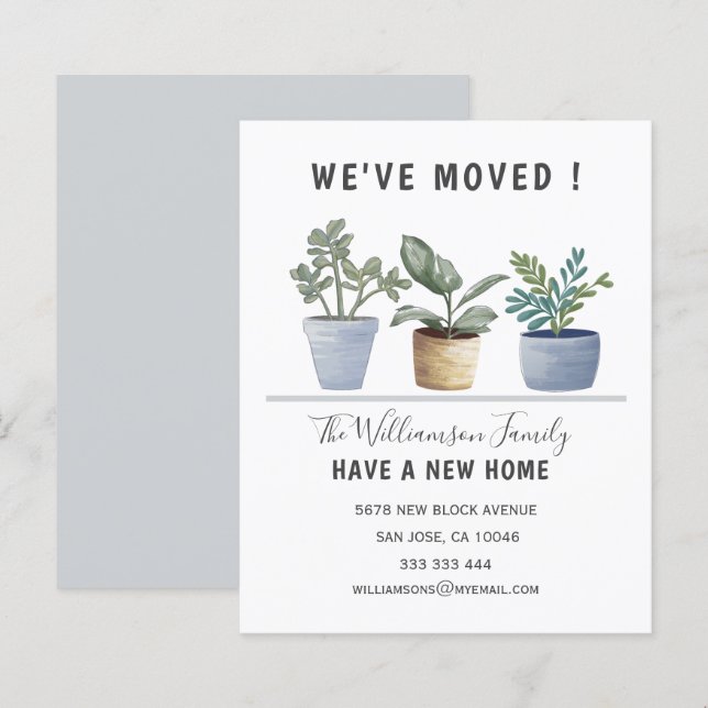 Haushaltspostte Pflanze Wir haben die Ankündigung (Vorne/Hinten)