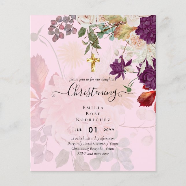 HAUSHALTSPRÜFUNG Einladung Taufe Bautizo Bautismo Flyer (Vorne)