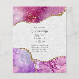 HAUSHALTSQUINCEANERA - AGATE Glitzern Glamour Chic Flyer