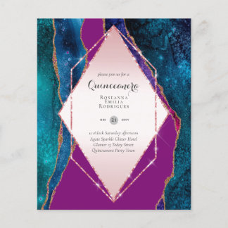 HAUSHALTSQUINCEANERA - AGATE Glitzern Glamour Chic Flyer