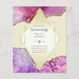 HAUSHALTSQUINCEANERA - AGATE Glitzern Glamour Chic Flyer