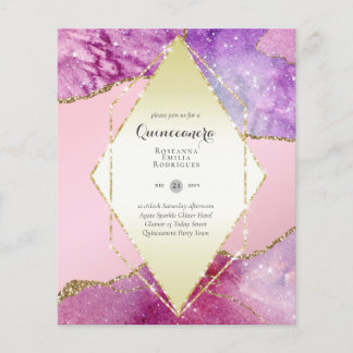 HAUSHALTSQUINCEANERA - AGATE Glitzern Glamour Chic Flyer