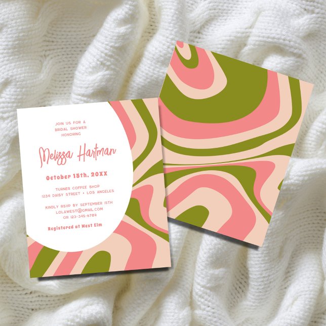 Haushaltsrosa und grünes Brautparty (Von Creator hochgeladen)