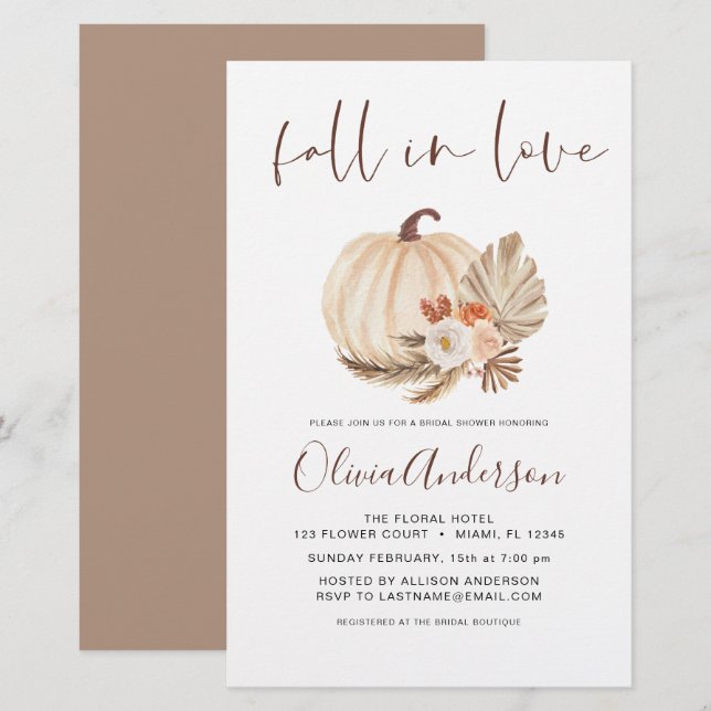 Haushaltsrückgang Liebe Brautparty Terracotta (Vorne/Hinten)