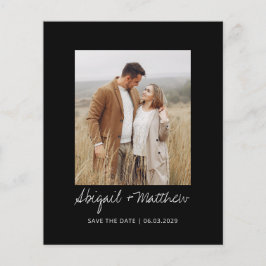 HaushaltsSchwarz-weiß Einfache Save the Date Einla Flyer