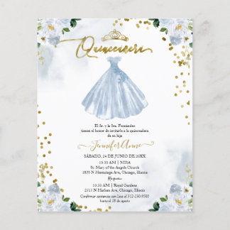 Haushaltsspanisch Quinceanera Einladung Floral