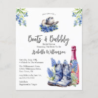 Haushaltsstiefel und Bubbly Wood Brautparty