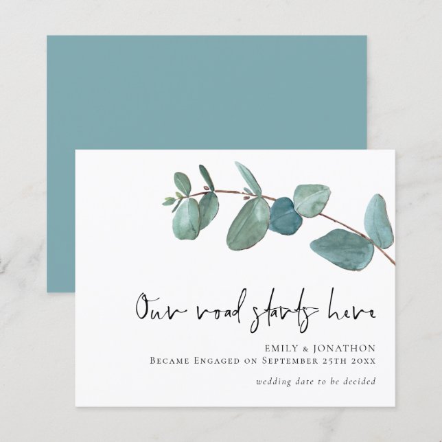 Haushaltsstraße beginnt hier Eukalyptus-Verlobung (Vorne/Hinten)