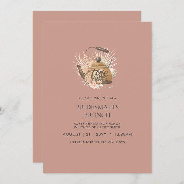 HAUSHALTSTERRACOtta Monochrome Hochzeit (Vorne/Hinten)