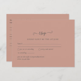 HAUSHALTSTERRACOtta Monochrome Hochzeit Postkarte