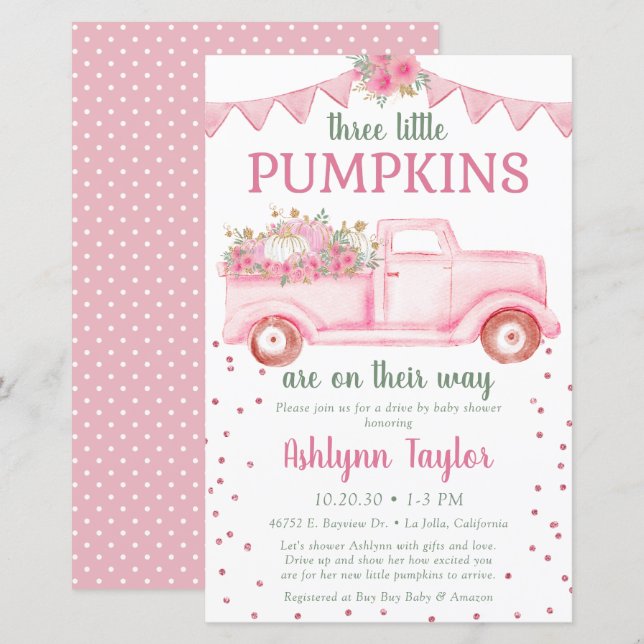 Haushaltstriplets Pink Little Pumpkin by Mail Dusc (Vorne/Hinten)