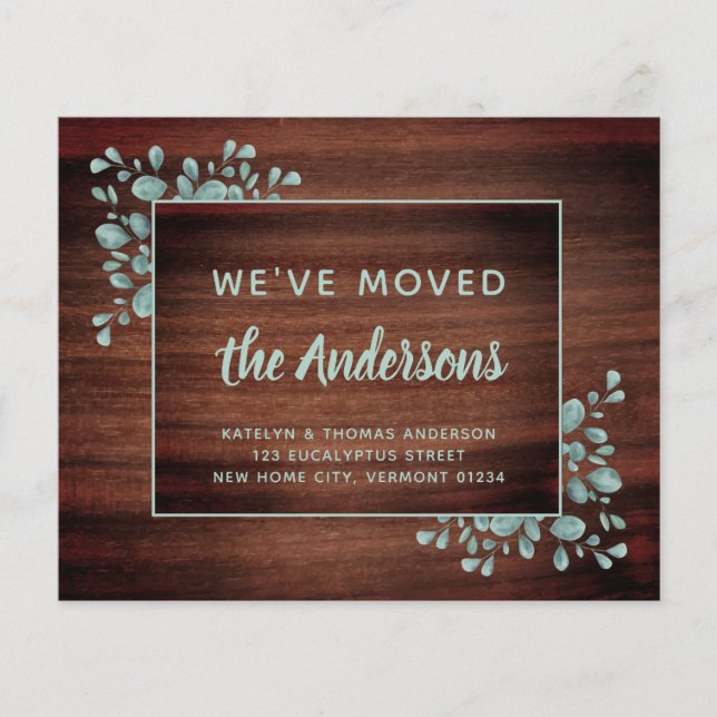 Haushaltsverschiebung Ankündigung rustikale Eukaly (Vorderseite)