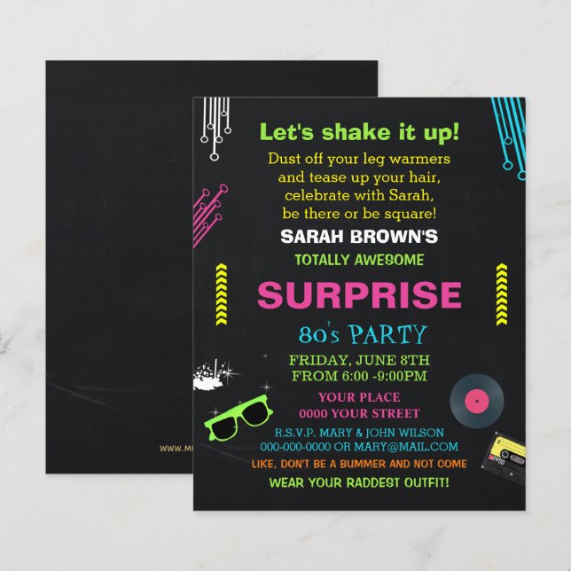 Haushaltsvollerweise Phantastische 80er-Party Einl (Vorne/Hinten)