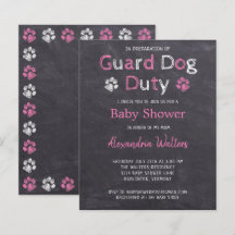 Haushaltswächter Dog Pink Girl Baby Dusche