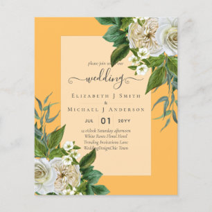 HAUSHALTSWEISSE ROSES Einladungen WEDING CHIC Flyer