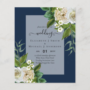 HAUSHALTSWEISSE ROSES Einladungen WEDING CHIC Flyer