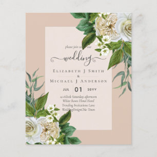 HAUSHALTSWEISSE ROSES Einladungen WEDING CHIC Flyer