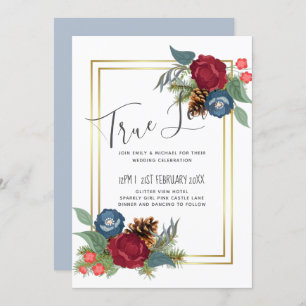 HAUSHALTSWinter Hochzeit Burgund Aquamarin Blue Mo