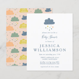 Haushaltswolken und Regentropfen in Blue Baby Show